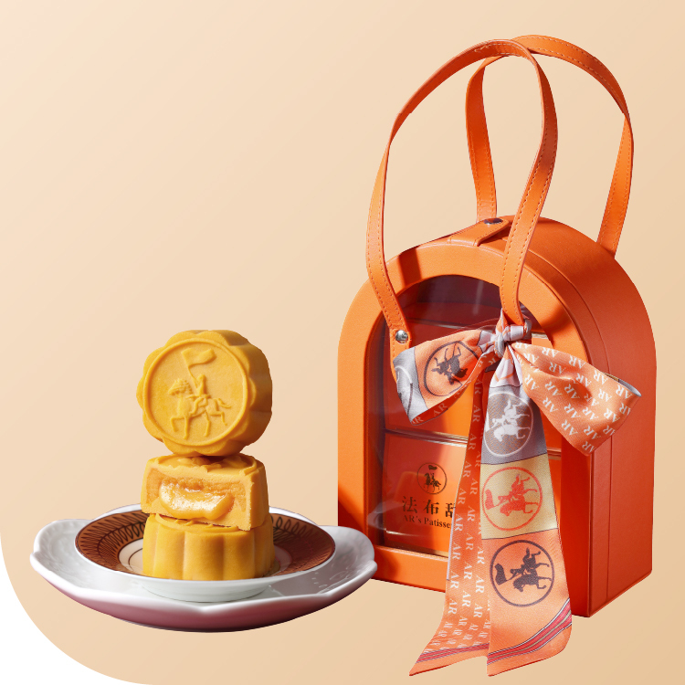 精品隨行│法式品牌絲巾包 x 頂級流心奶皇│名媛品味高端禮品