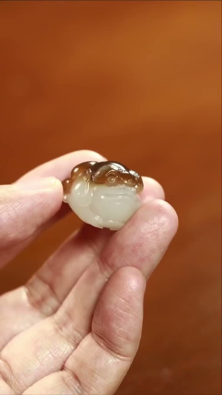 和田玉金蟾,天然和田玉軟玉