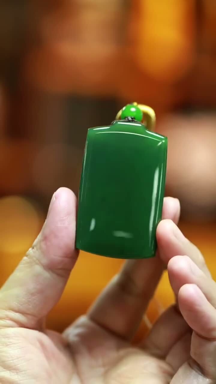 和田玉碧玉平安牌,天然和田玉軟玉