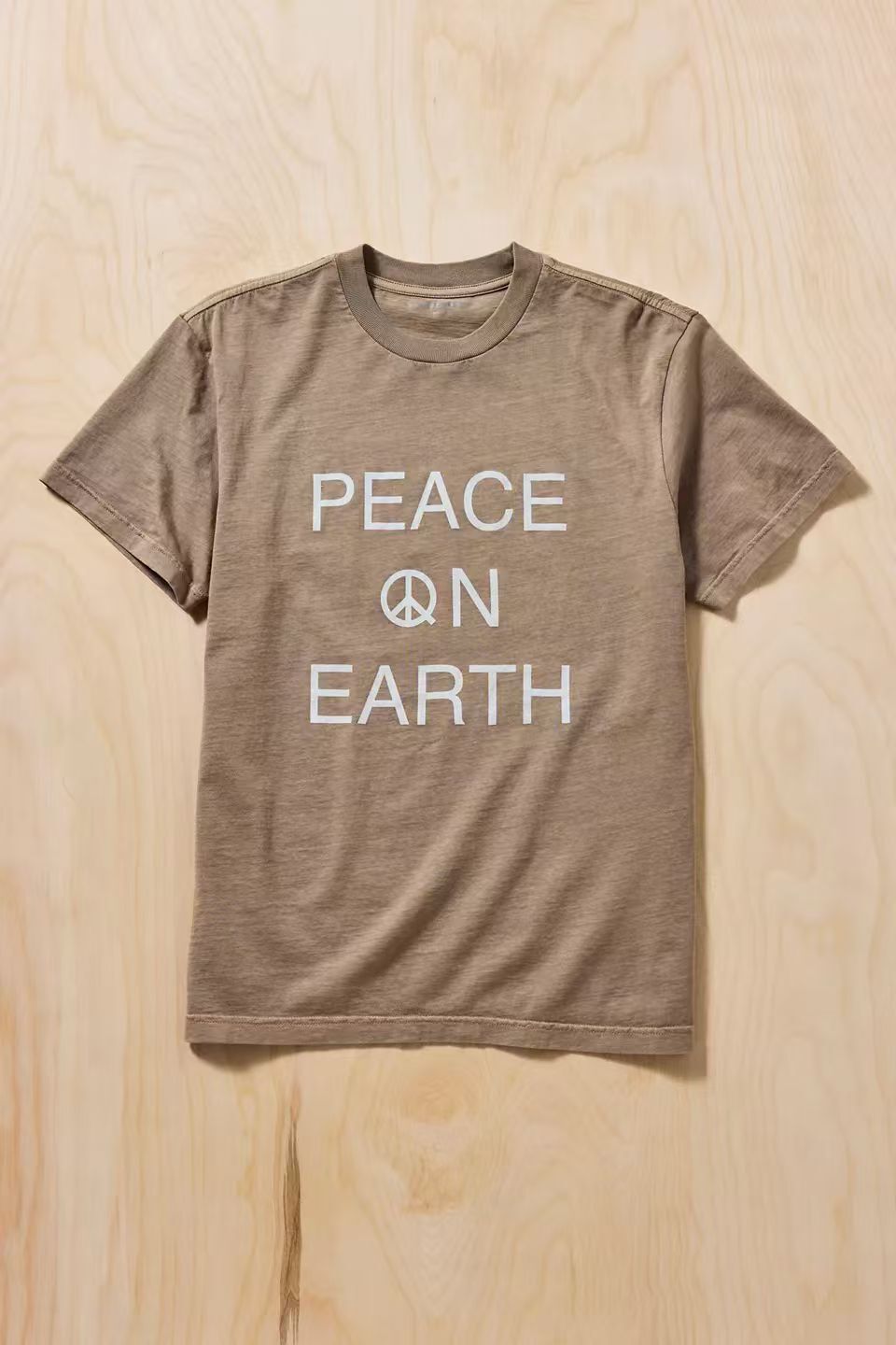 【預購】Museum Of Peace & Quiet H070213  Earth 印花短袖上衣 (淺啡色)