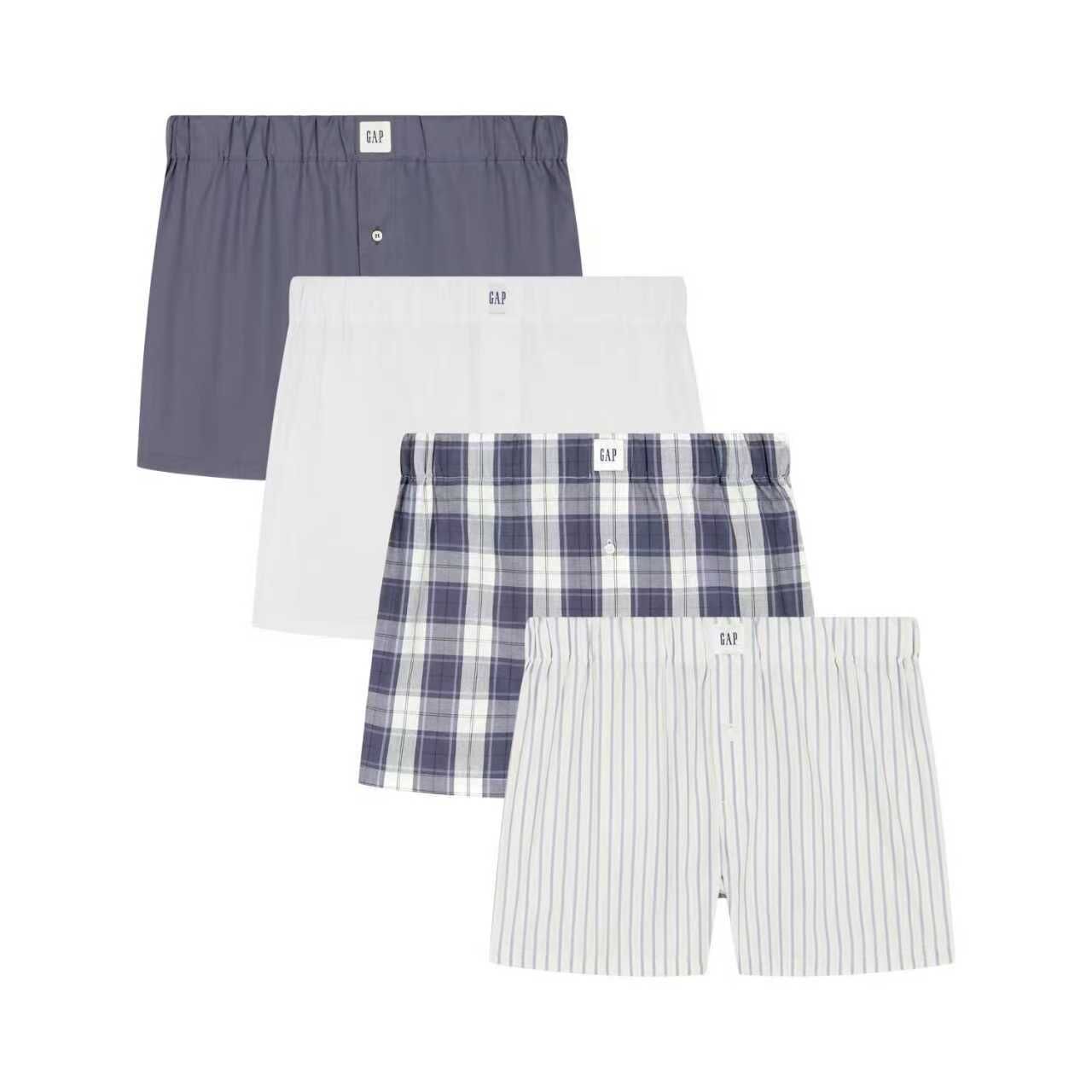 【預購】GAP H070216 男裝混色平腳內褲 (4條裝)
