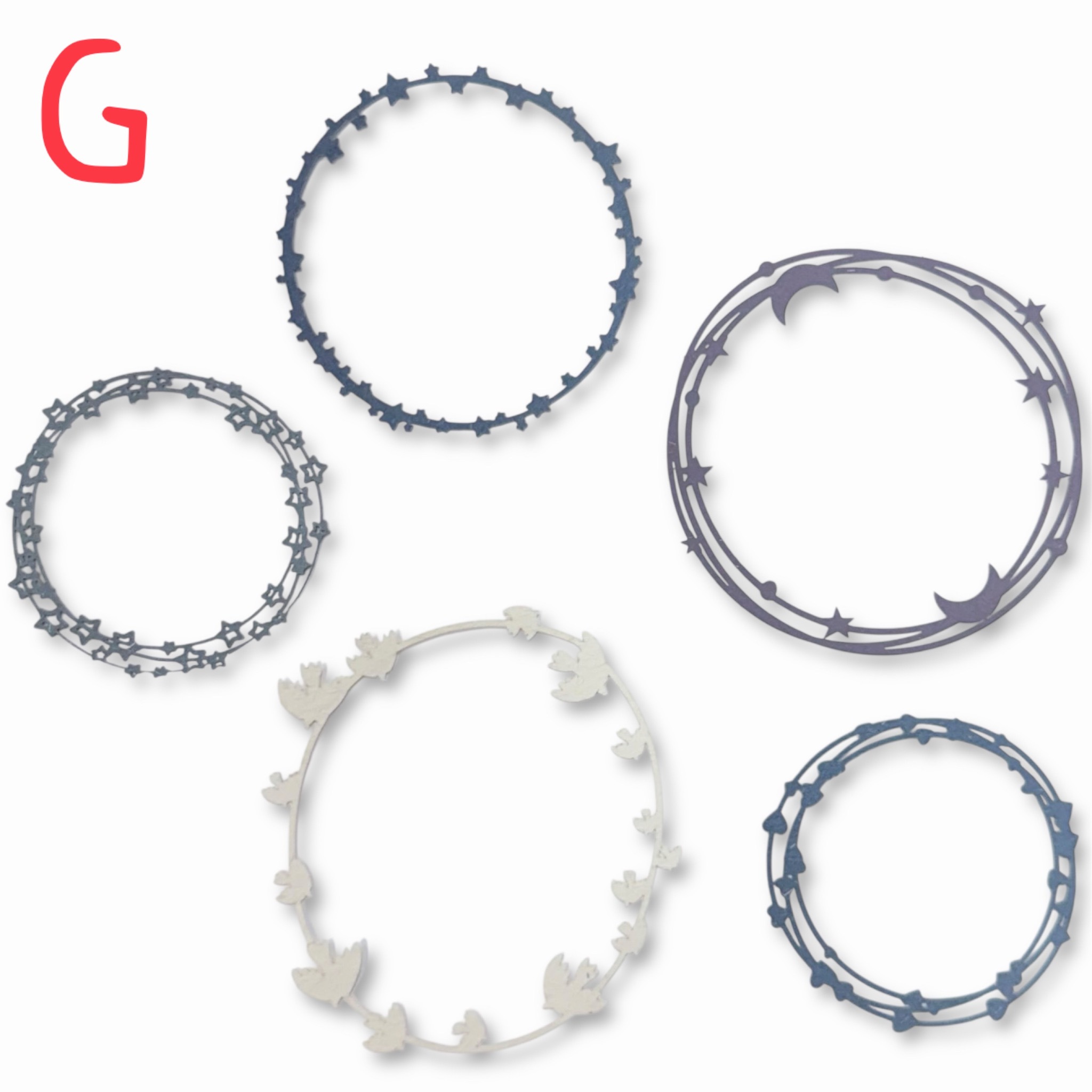 【 卡片材料包 / G組 】內含 : 裝飾包G~L、底卡+紙材共20張  (1包/1份) # 打孔器工具需自備#T9999