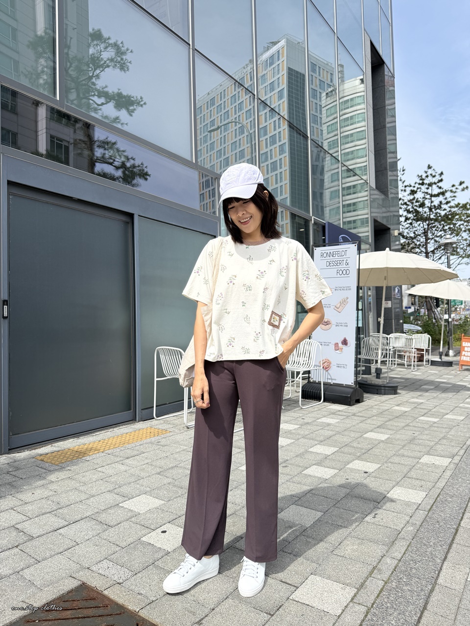 正韓simple鄉村田園小花T