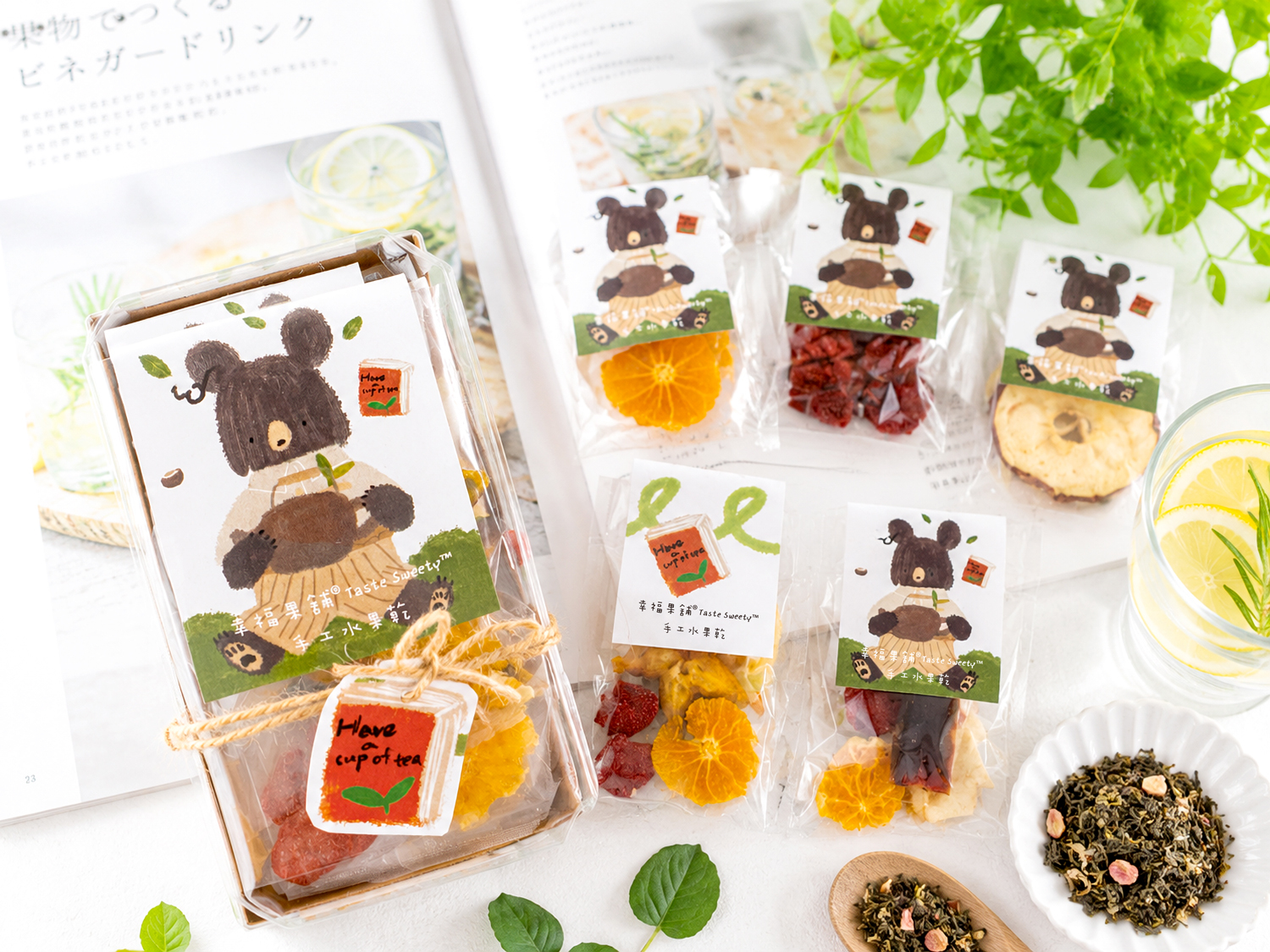 茶香熊水果乾冷泡飲果乾水沖泡包攜帶盒(3入/5入)