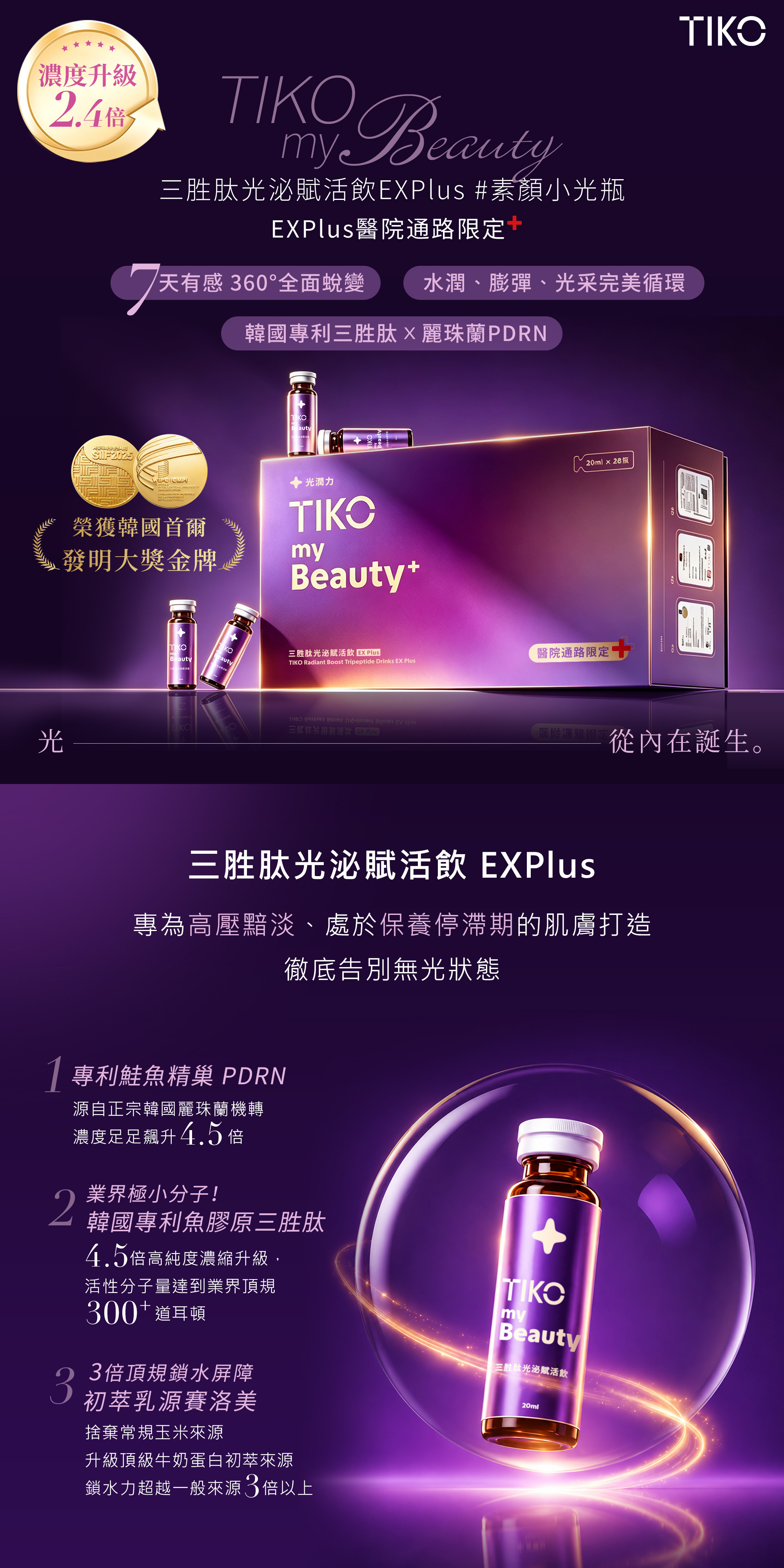 EX PLUS｜三胜肽光泌賦活飲 28入