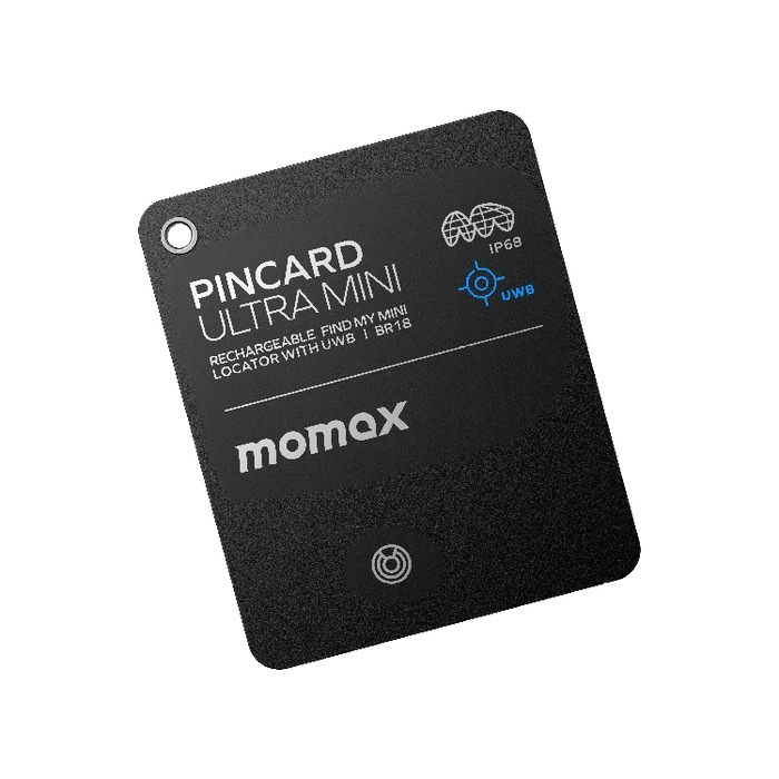 Momax PinCard Ultra 充電式 Find My 全球定位器 (支持 UWB) BR18D