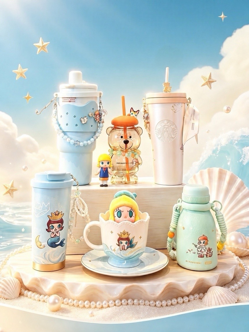 STARBUCKS 星巴克 X 泡泡瑪特 MOLLY 聯名款 夢幻海洋系列 六款