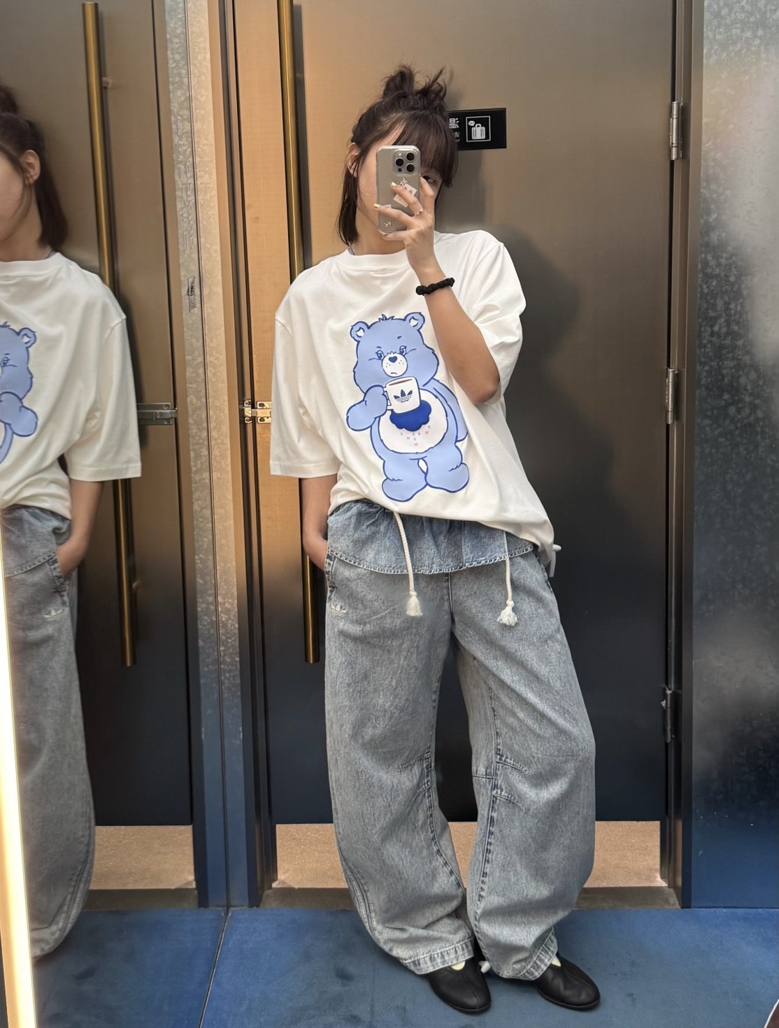 〈Care Bears粉尖叫😍〉adidas Originals x Care Bears 聯名彩虹熊短T 寬鬆短袖