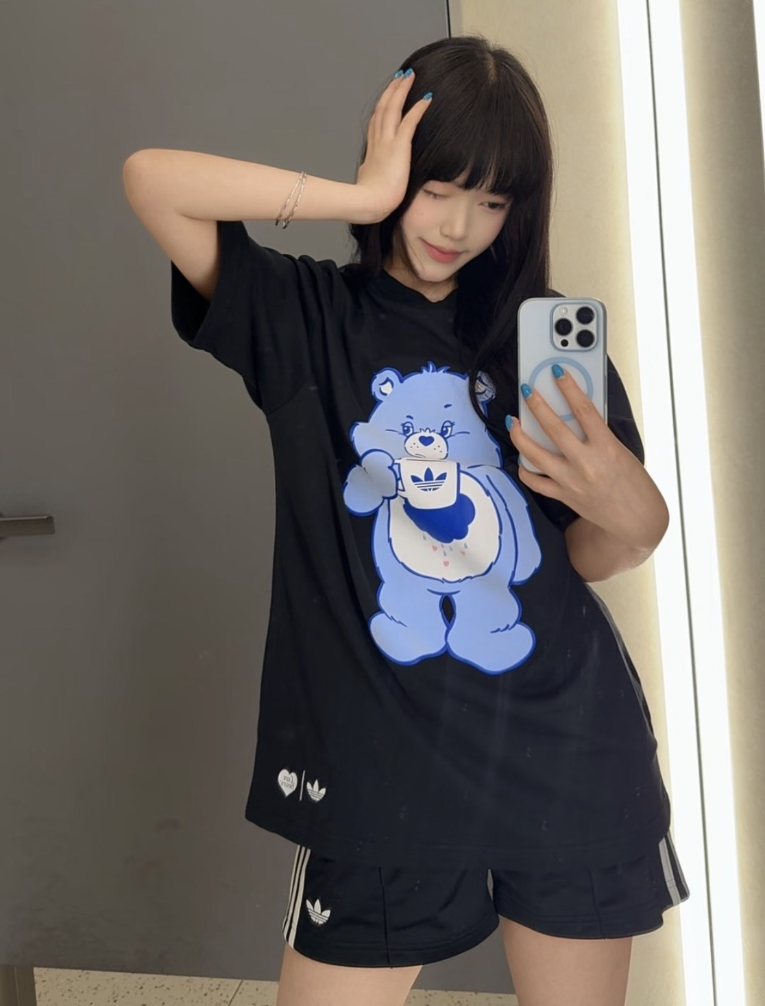 〈Care Bears粉尖叫😍〉adidas Originals x Care Bears 聯名彩虹熊短T 寬鬆短袖