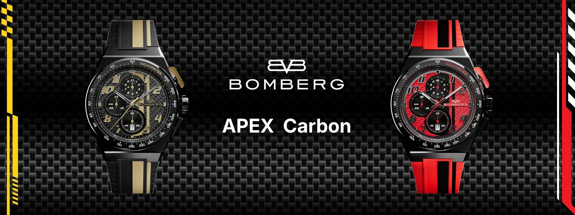 Bomberg, 炸彈錶,APEX 系列, APEX MZ, APEX JP, 紅線狂飆計時碼錶,賽車計時碼錶,NT42CHPBA.01-10.12,Redline,碳纖維紋路面盤,黑金傳奇計時碼錶,NT42CHPBA.01-18.12