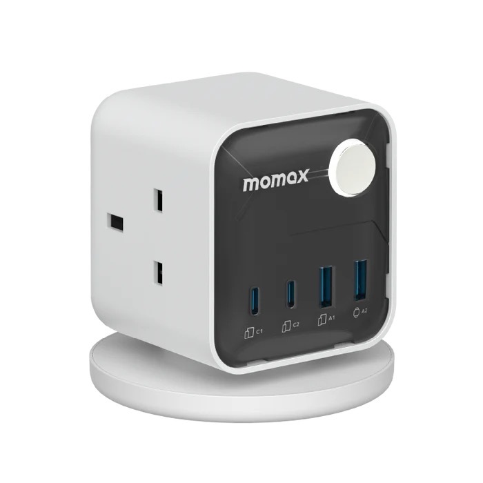 Momax 1-Charge Work-Flow 3 插座電源盒 (附 USB) US20UKW 白色