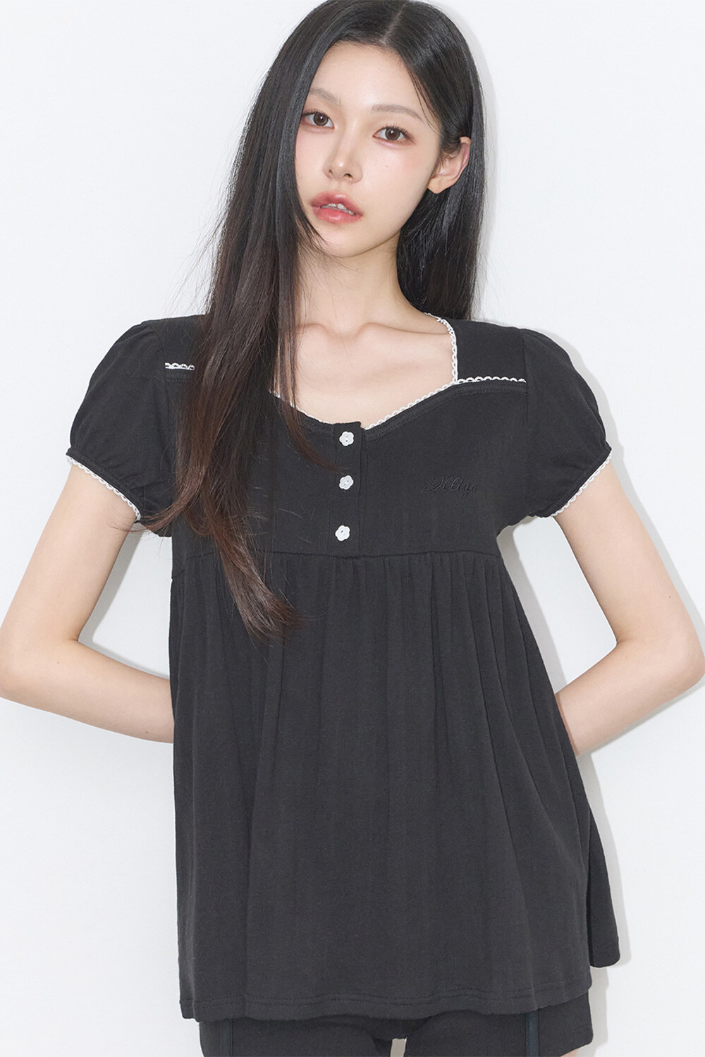 ILLIGO Flare Shirring Top