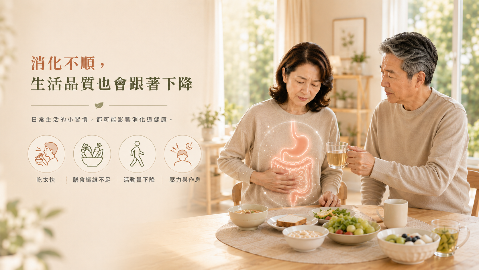 熟齡脹氣不適