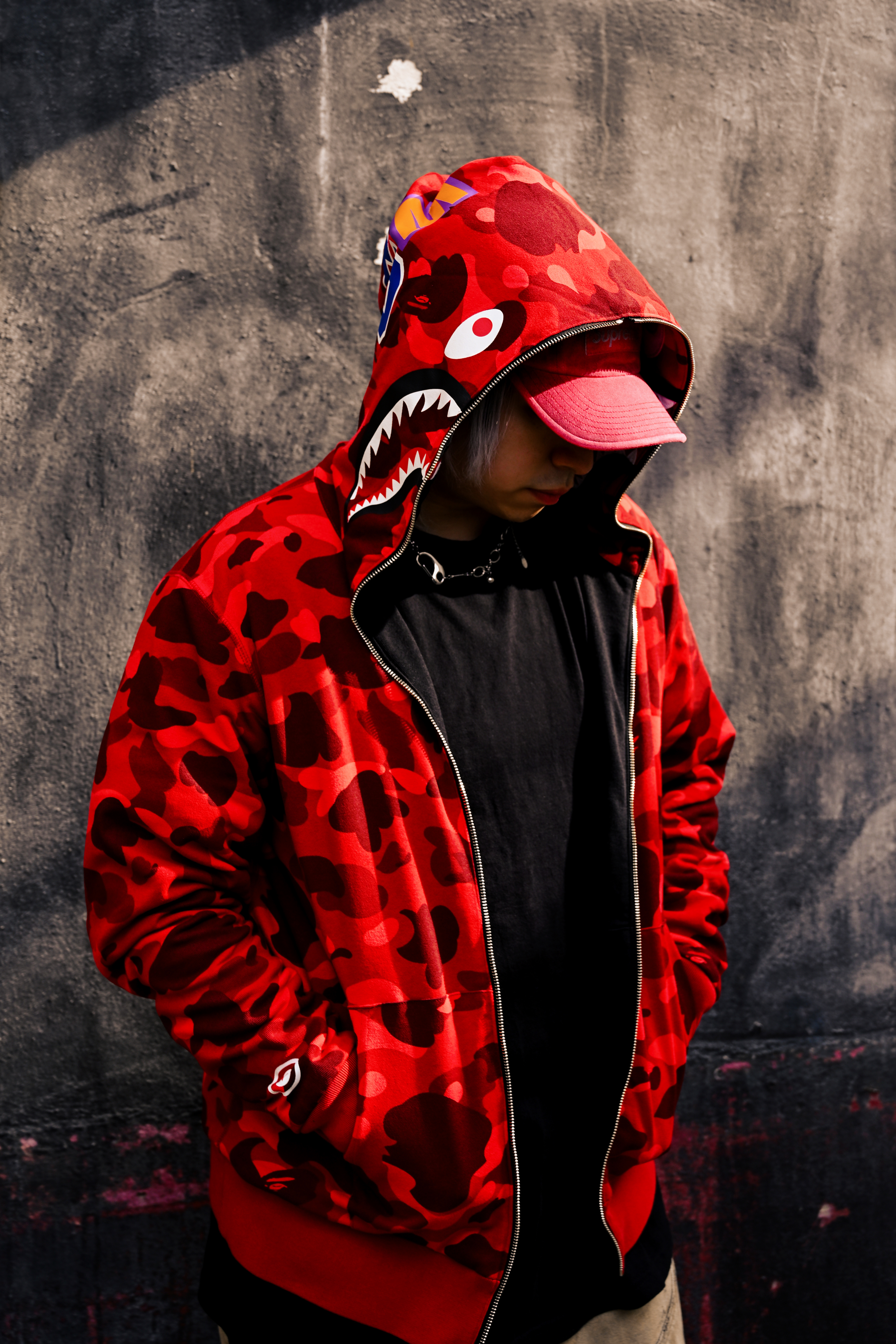 ☆ETW☆【EASY TO WEAR】BAPE Color Camo Reversible Shark Full Zip Hoodie 猿人 迷彩 連帽外套 雙面