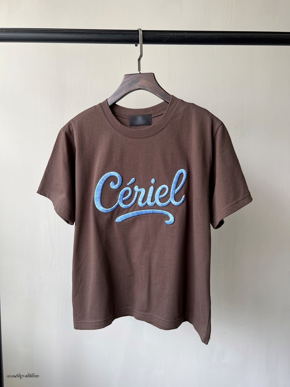 正韓Ceriel立體字母刺繡T  (咖)