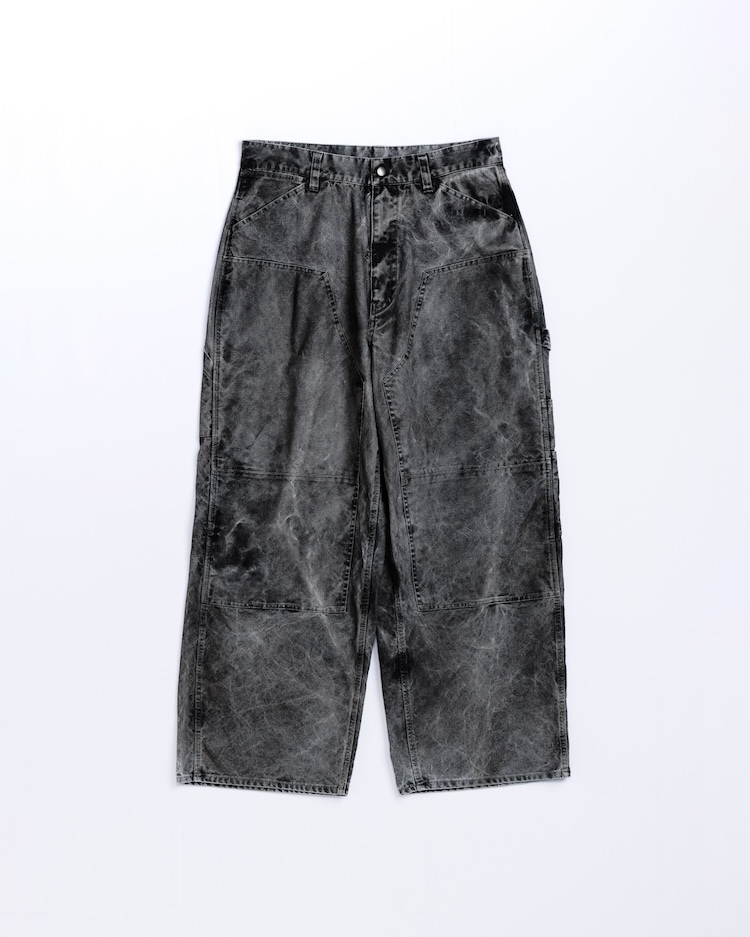 ANACHRONORM - AN419 PIGMENT DYED DUCK PAINTER PANTS - BLACK