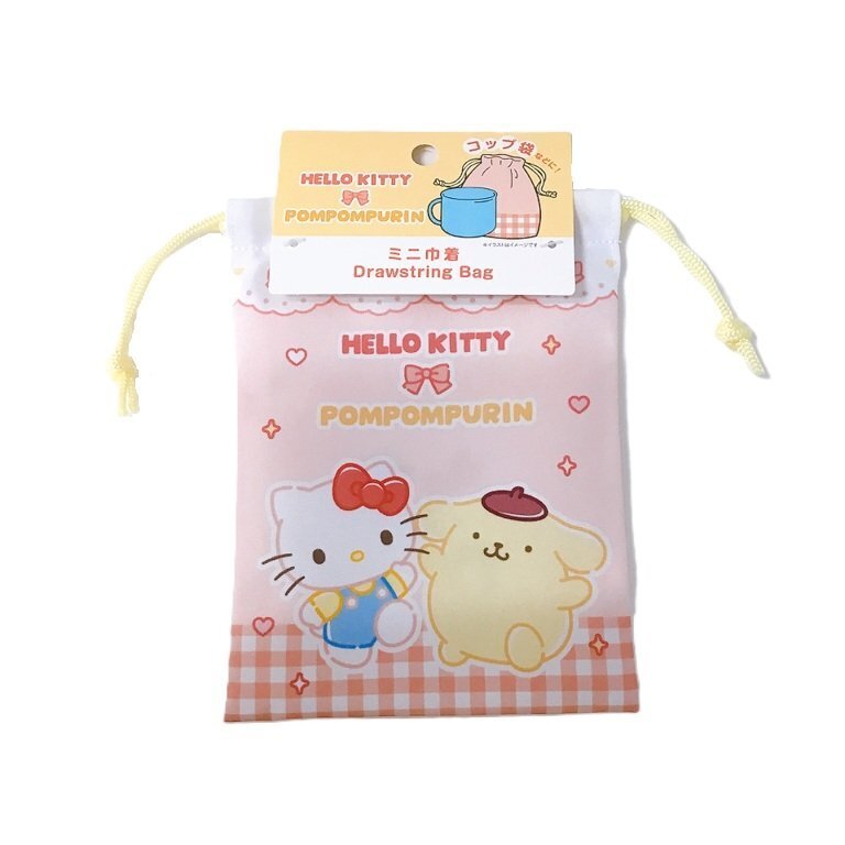迷你束口袋/Hello Kitty＆布丁狗 14×19×0.8cm