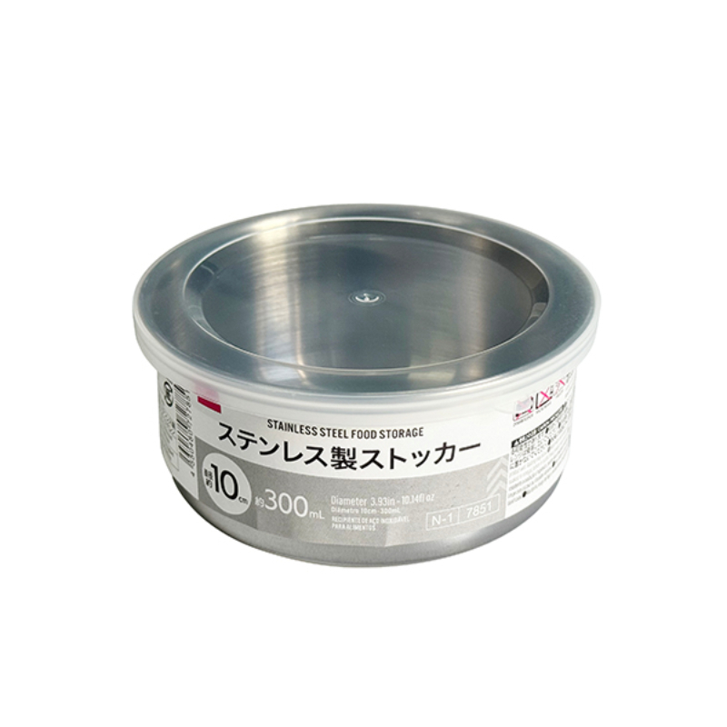 附蓋不鏽鋼保存容器/直徑約10cm 300ml