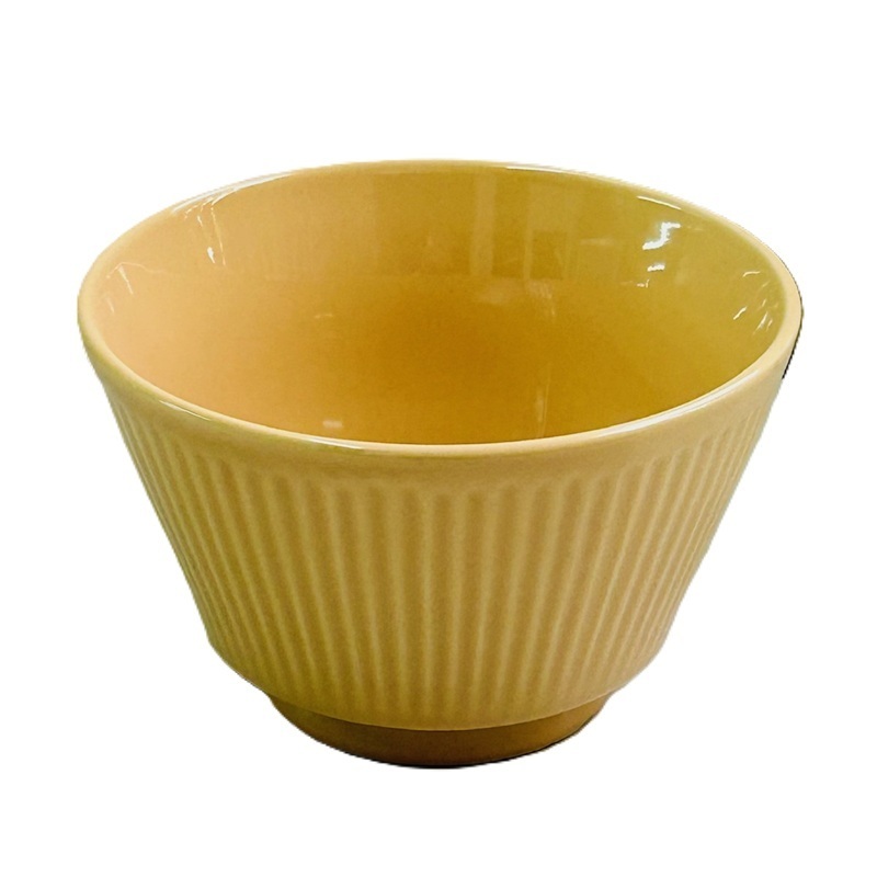 丼碗/削紋米 Ø16×10cm