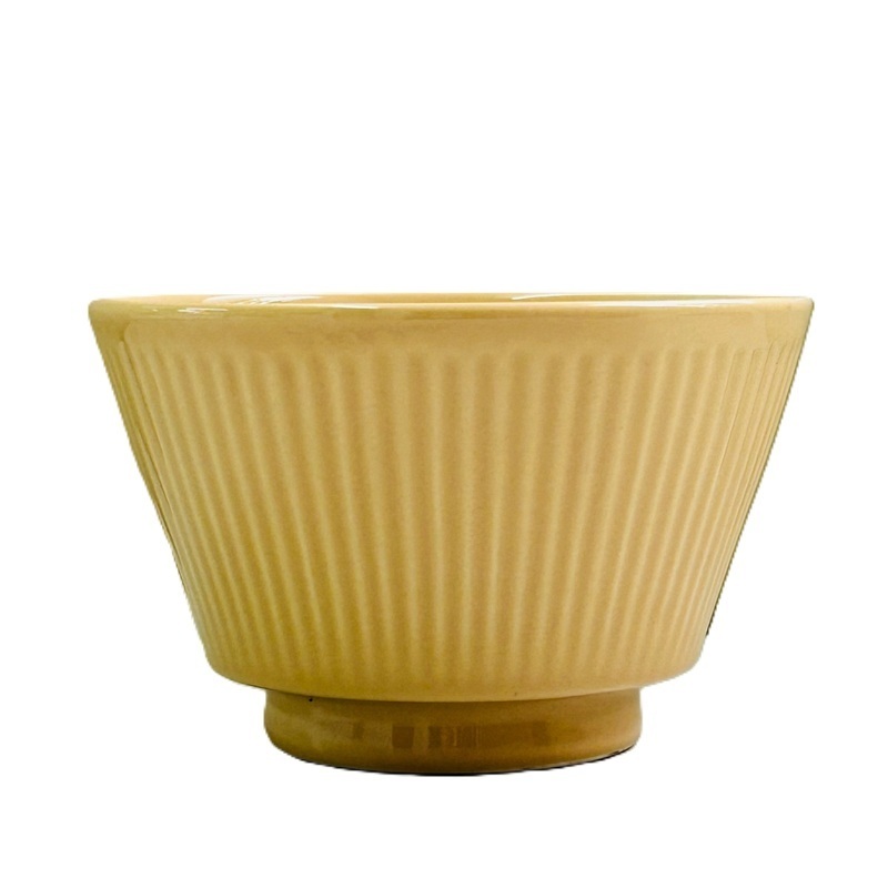 丼碗/削紋米 Ø16×10cm