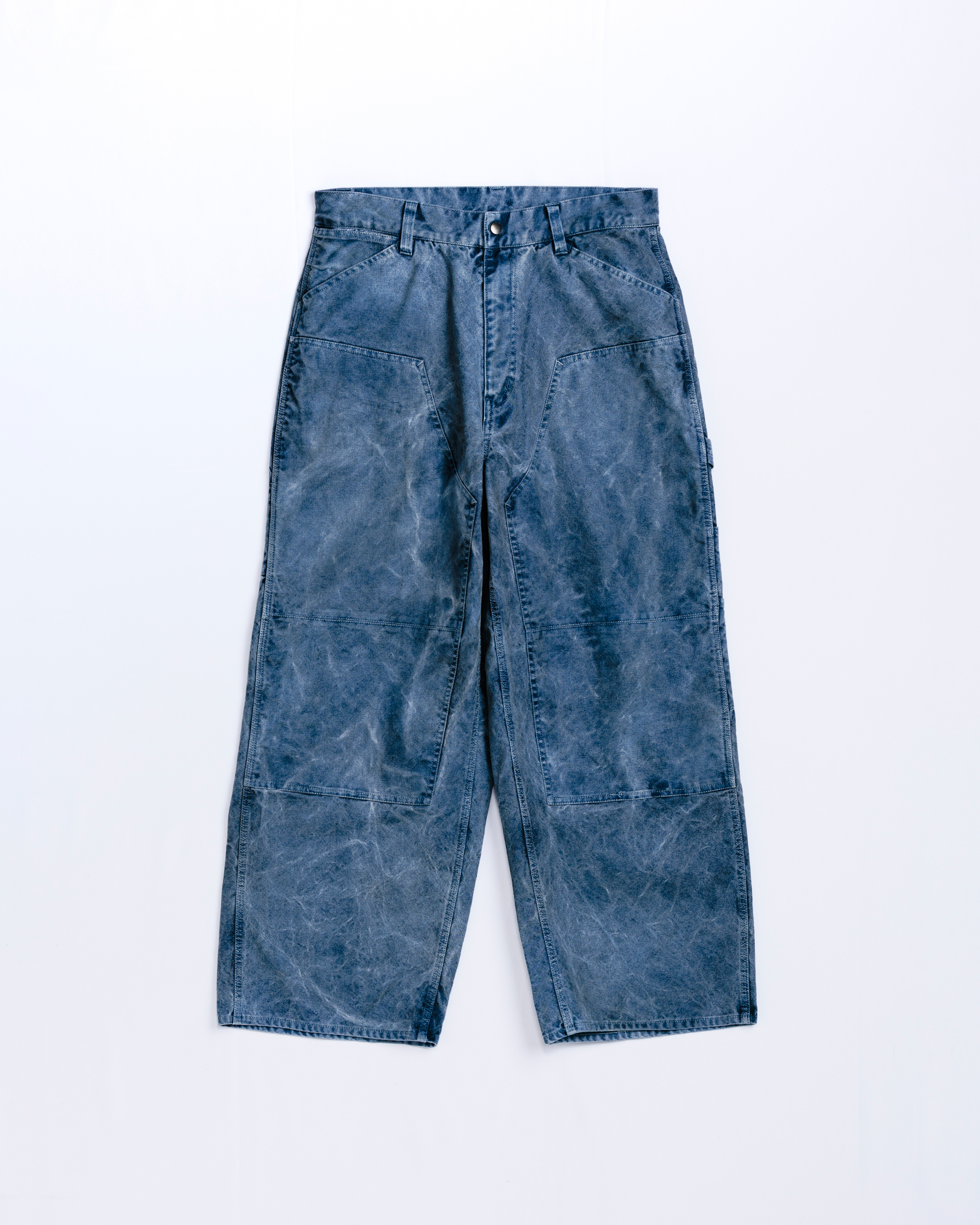 ANACHRONORM - AN419 PIGMENT DYED DUCK PAINTER PANTS - BLUE