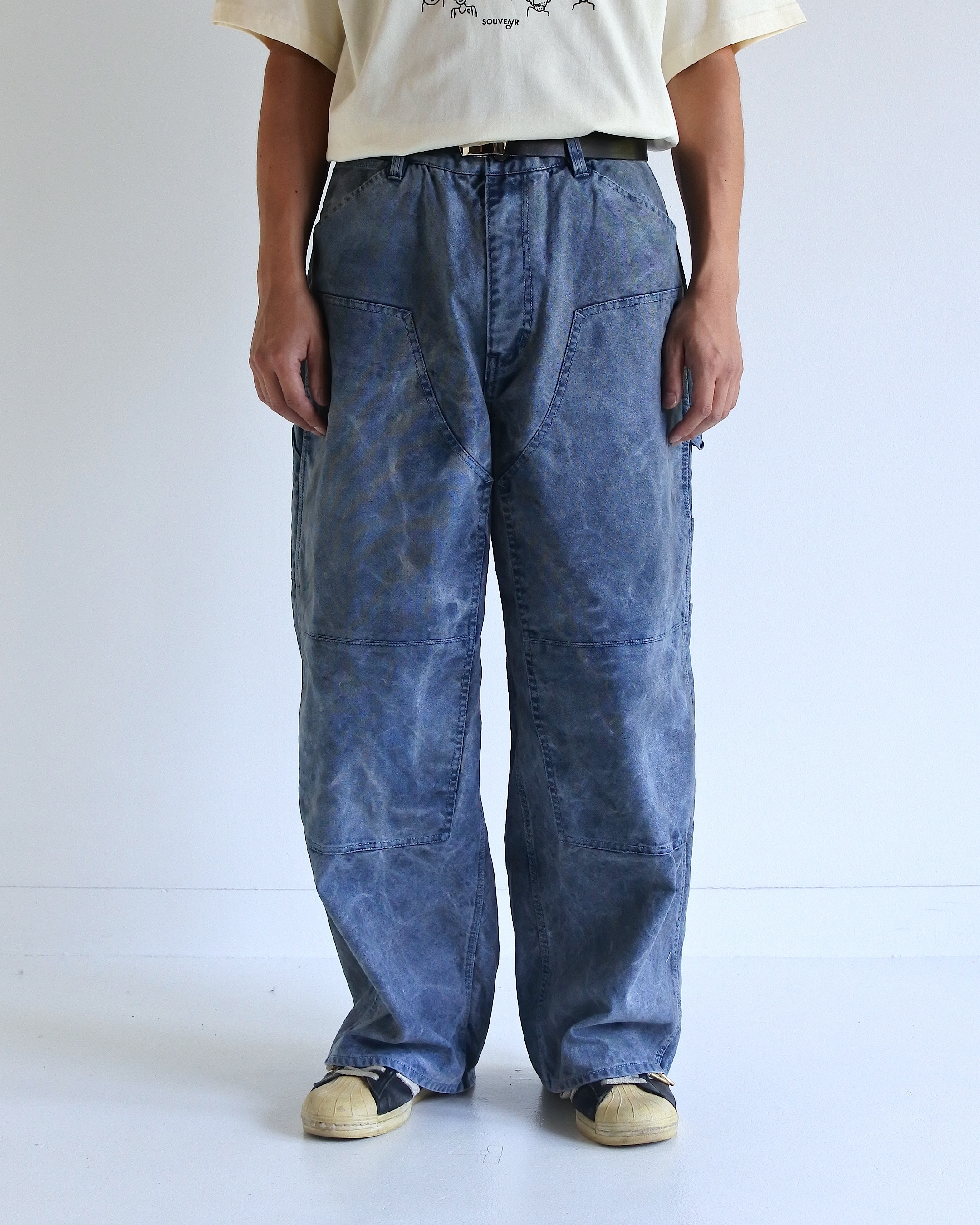 ANACHRONORM - AN419 PIGMENT DYED DUCK PAINTER PANTS - BLUE