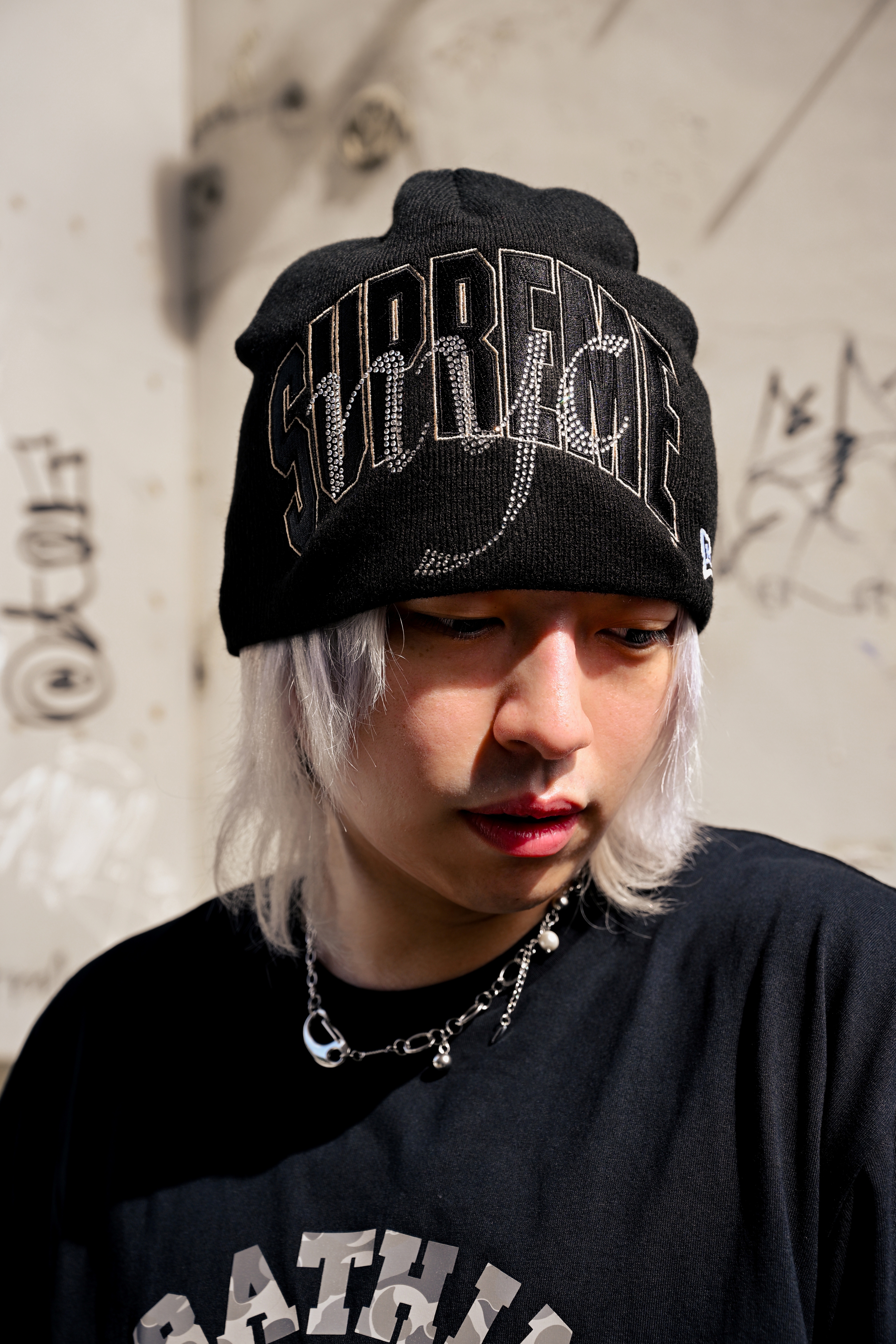 ☆ETW☆【EASY TO WEAR】SUPREME 26SS NEW ERA® RHINESTONE BEANIE 毛帽 燙鑽 刺繡 冷帽 字體 水鑽 小BOXLOGO