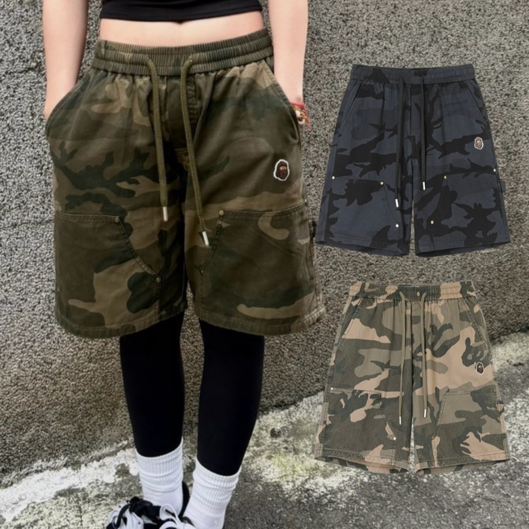 【預購商品】Fingercroxx 純棉迷彩工裝短褲 猿人 FGXSPW0018570
