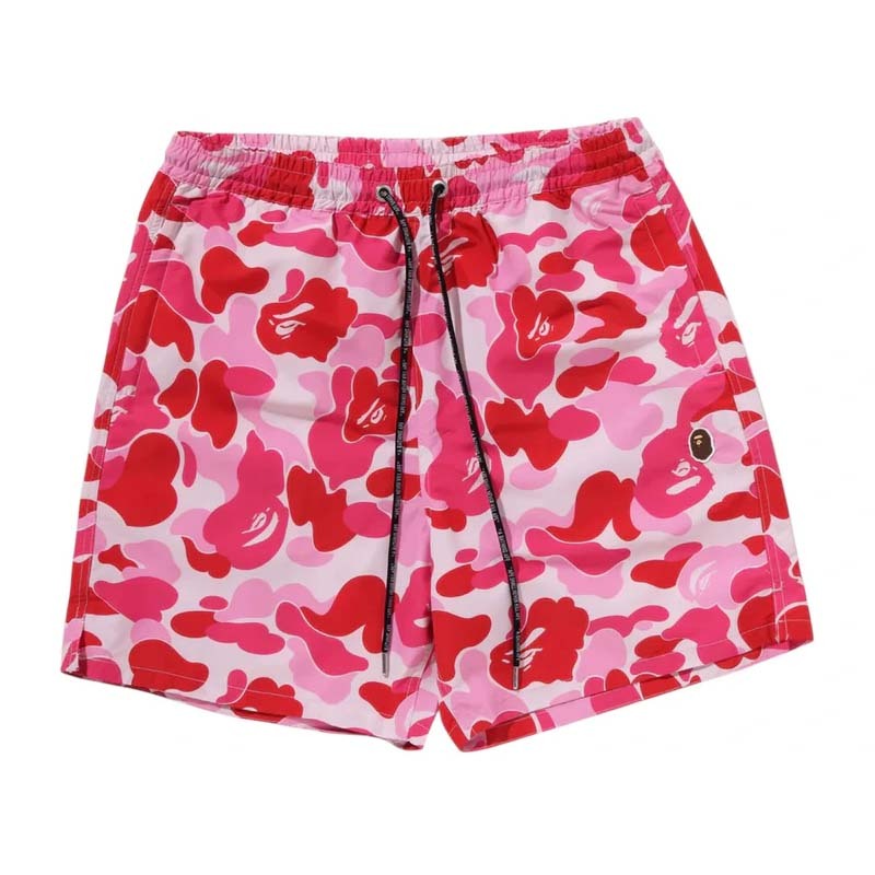 BAPE ABC Camo One Point Water Shorts 迷彩 海灘褲 短褲 粉色 RAY-108 [台灣現貨]