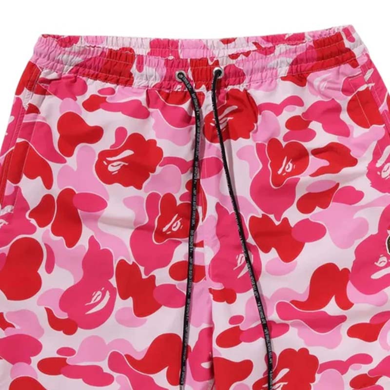 BAPE ABC Camo One Point Water Shorts 迷彩 海灘褲 短褲 粉色 RAY-108 [台灣現貨]