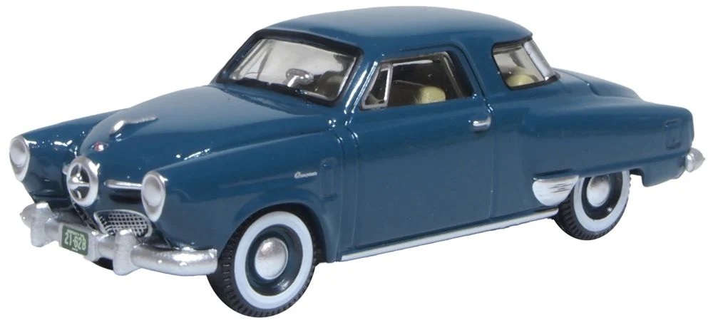 Oxford 87SC50002 HO規 1950 年 Studebaker Champion Starlight Coupe 水藍綠