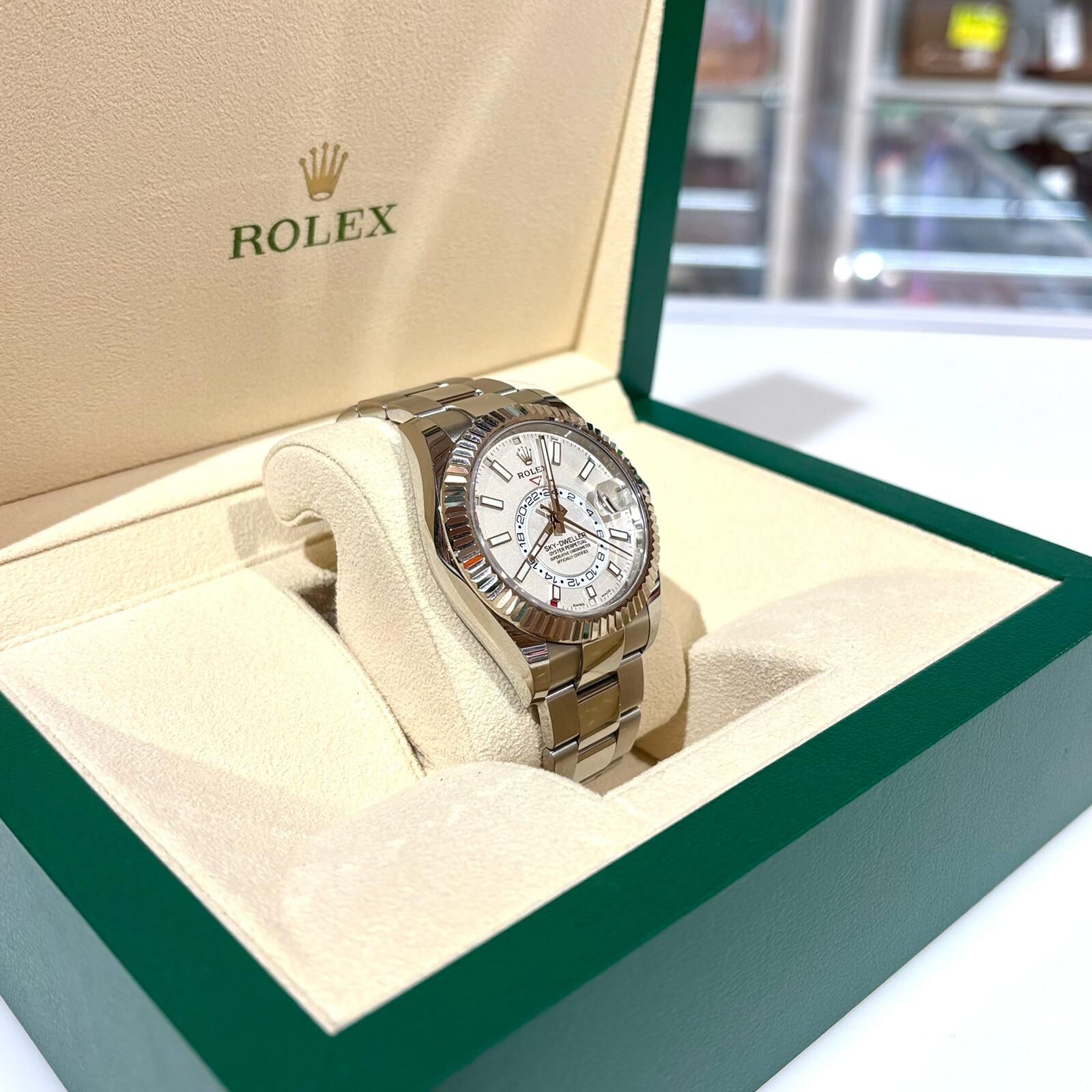 99%NEW二手ROLEX SKY-DWELLER 326934白面42MM 鋼錶 #勞力士 #香榭站正品