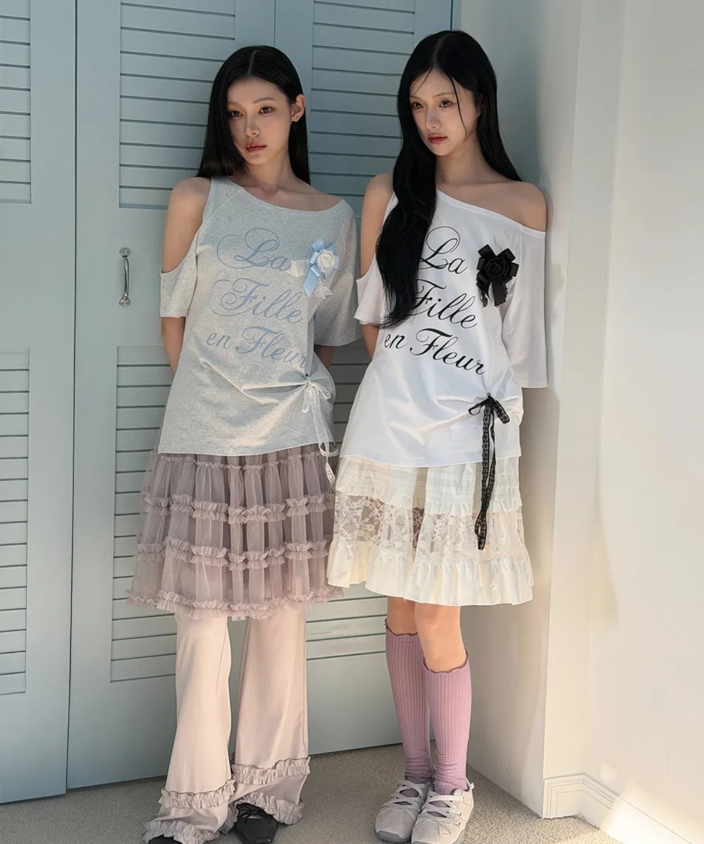 ILLIGO Cut-Out Rosette T-Shirt