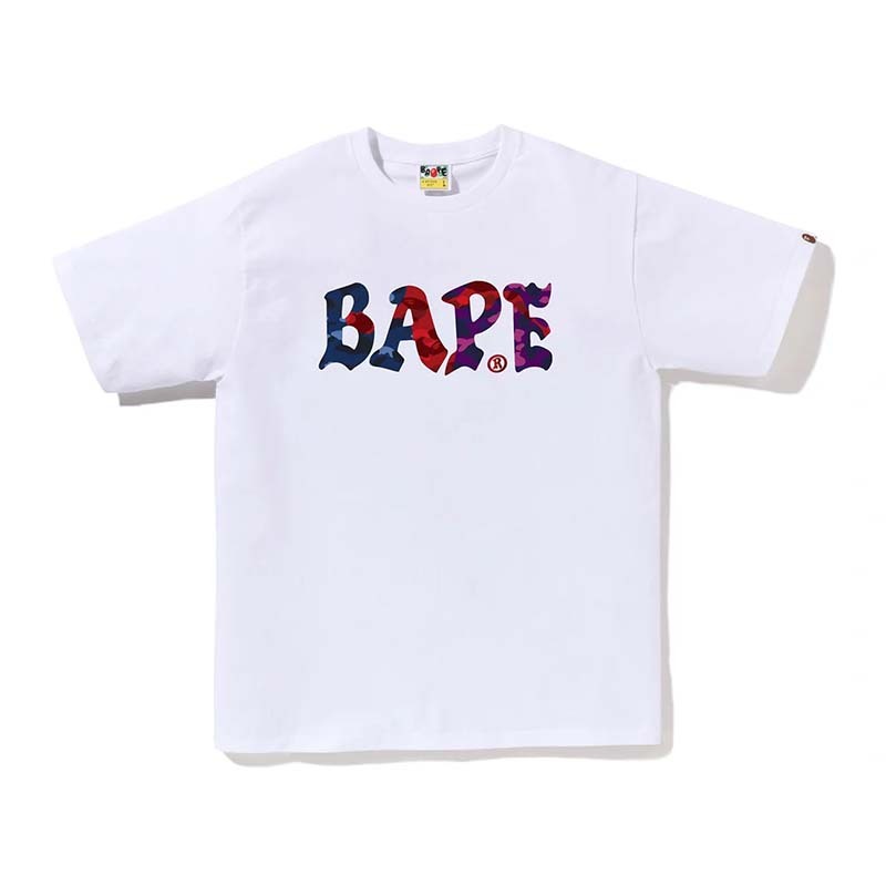 BAPE Color Camo Crazy Logo Tee 混和迷彩 字體 短袖 白色 RAY-106 [台灣現貨]