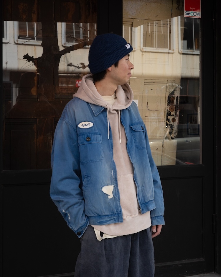 ANACHRONORM - AN404-R REMAKED TIMEWORN WORK JACKET - BLUE