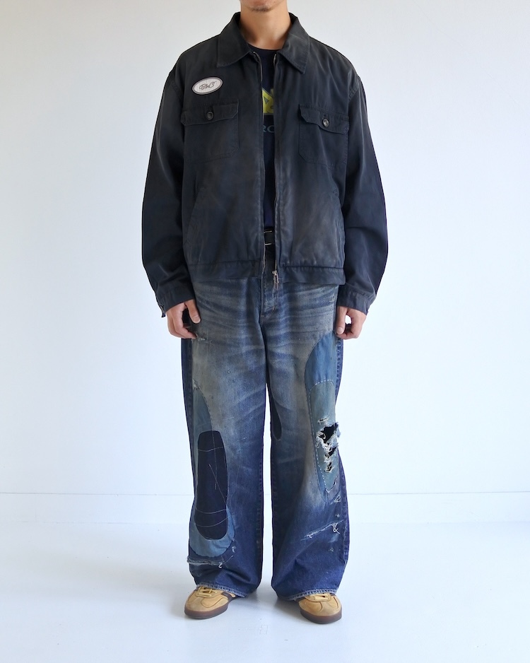 ANACHRONORM - AN404 TIMEWORN WORK JACKET - BLACK