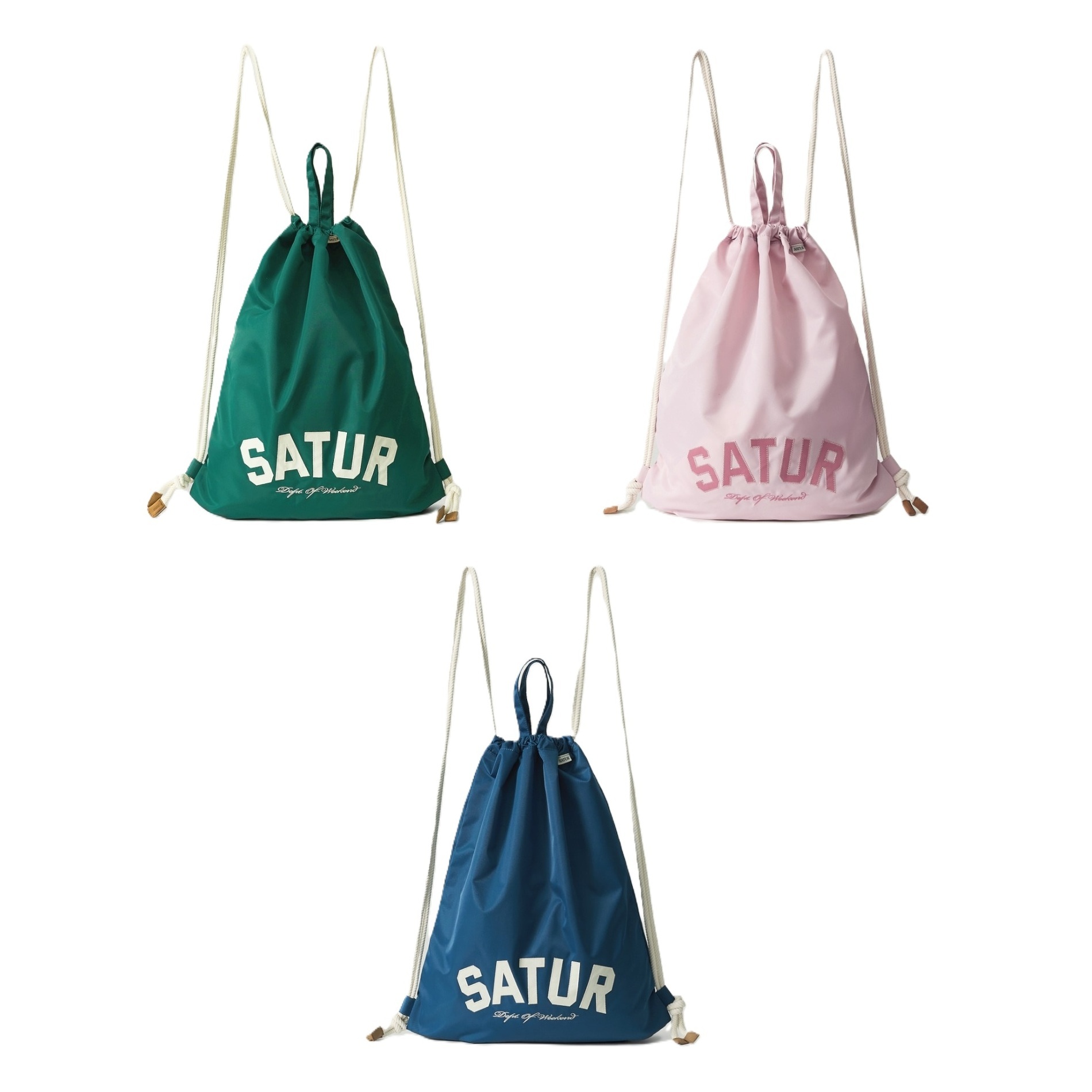 【4】SATUR Nylon Draw String Bag - 3色選擇