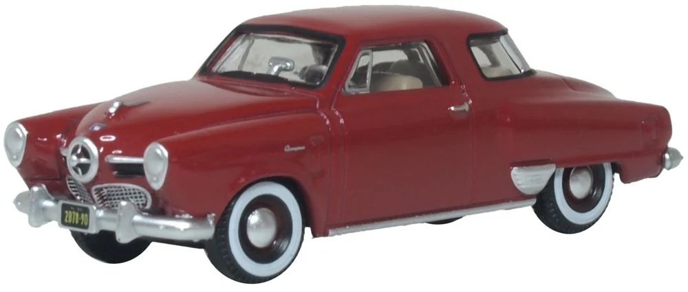 Oxford 87SC50003 HO規 1950 年 Studebaker Champion Starlight Coupé 科曼契紅