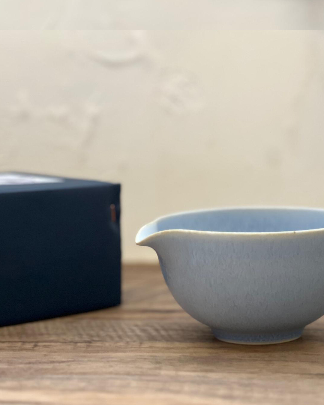 手工陶器 片口抹茶碗 霧藍｜美濃燒
