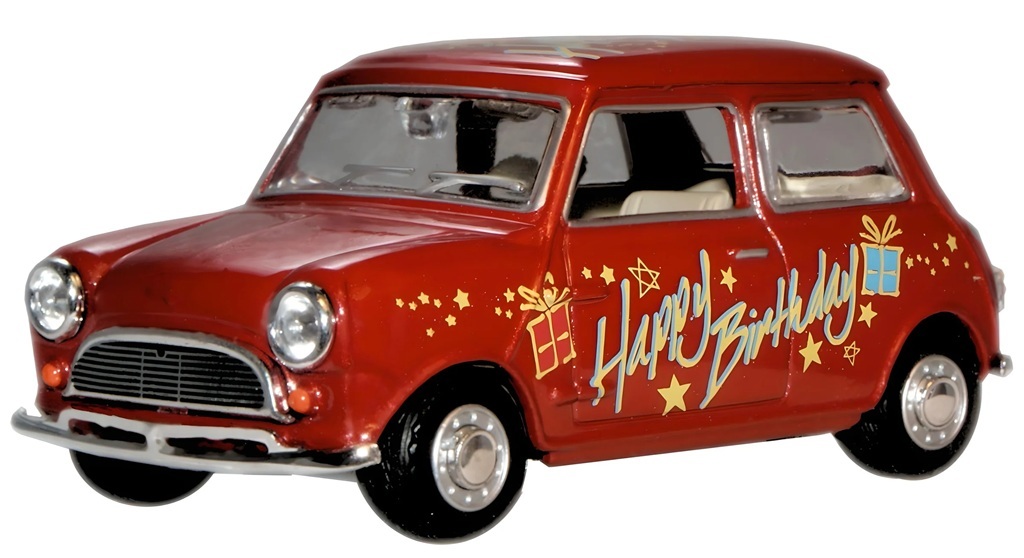 Oxford MIN017 1:43 「生日快樂」Mini Cooper