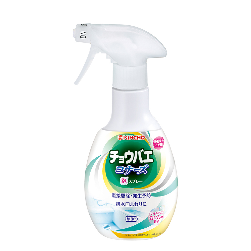 日本 KINCHO 金鳥 排水口 防蟲 泡沫噴霧 300ml (驅蛾)