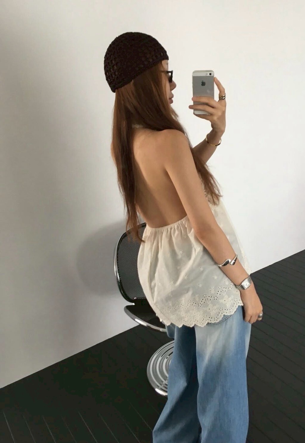 #AJ20海島編織雕花背心(杏/黑)
