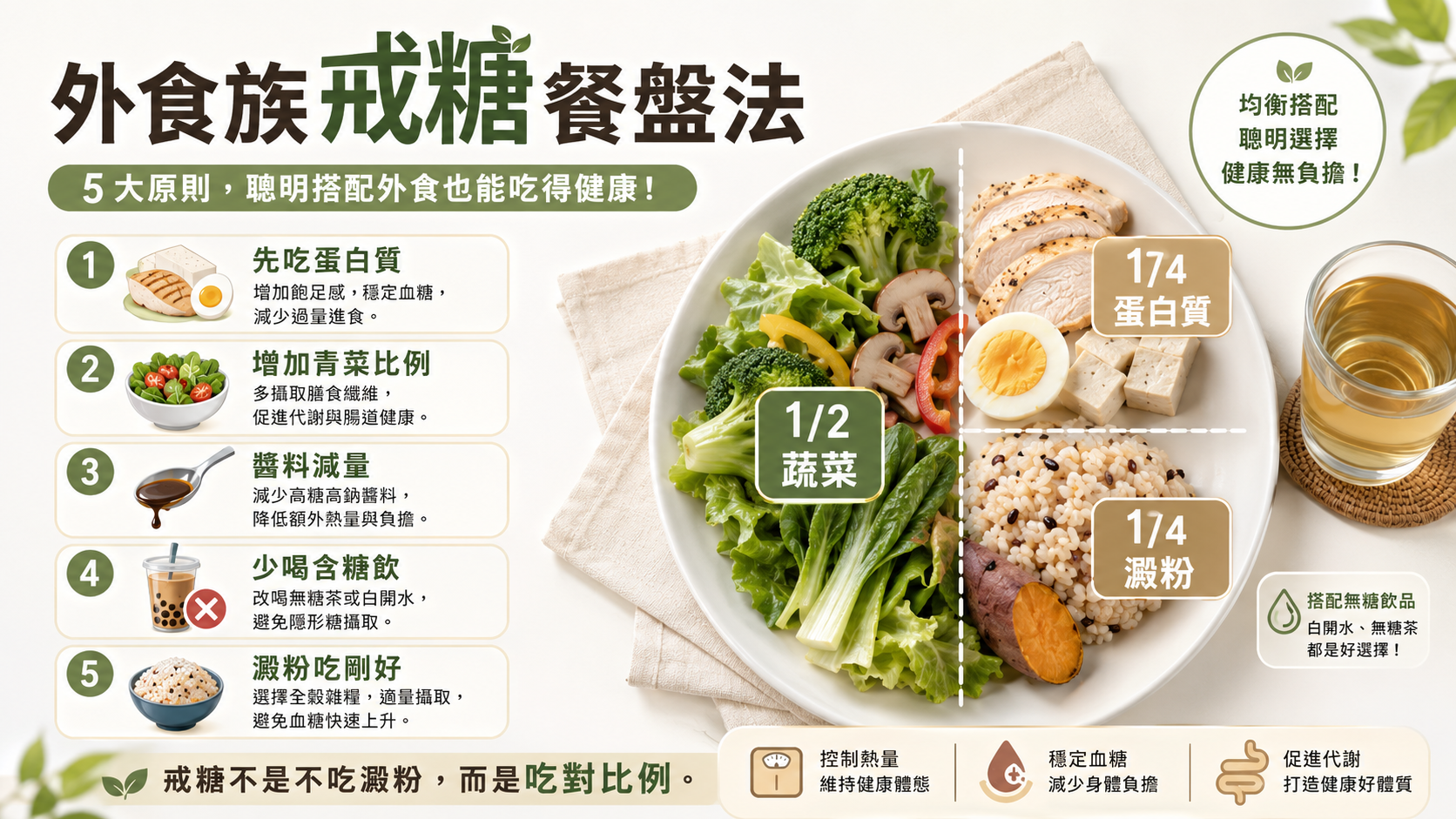 四大關鍵成分，輔助戒糖與體態管理