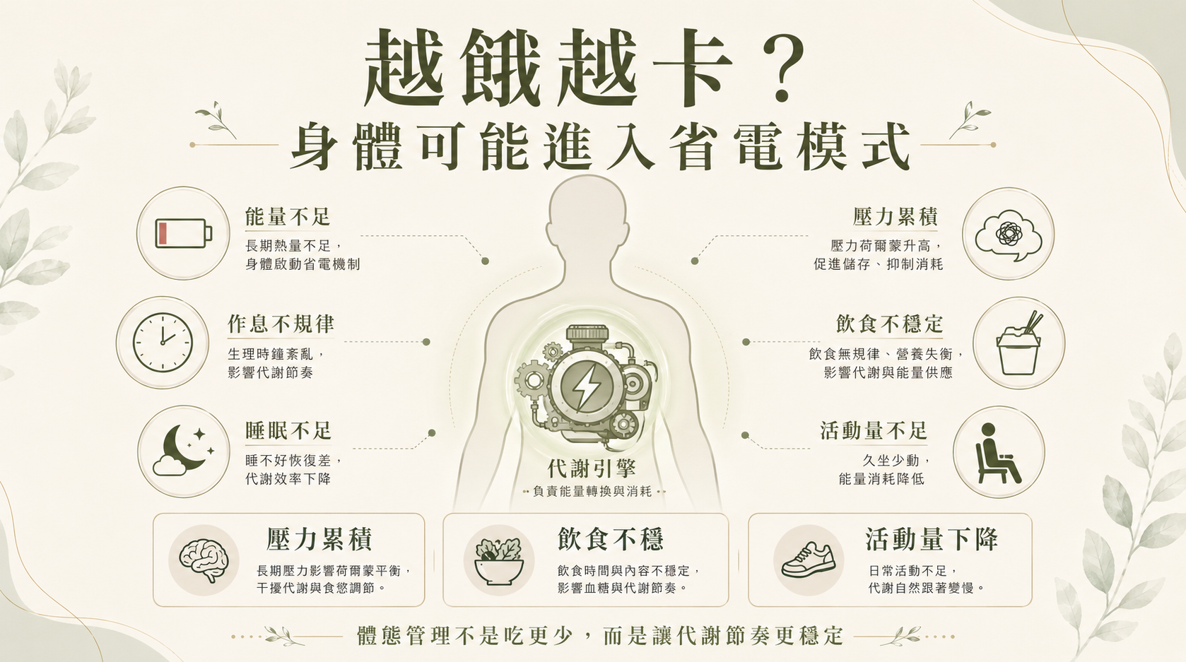 為什麼少吃還是卡關？代謝僵局的真相