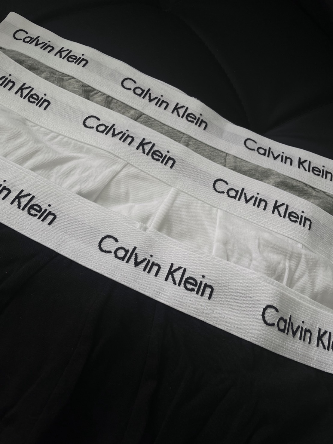 CALVIN KLEIN 經典款 中腰 棉質透氣 內褲 男款 3入裝 黑 白 灰