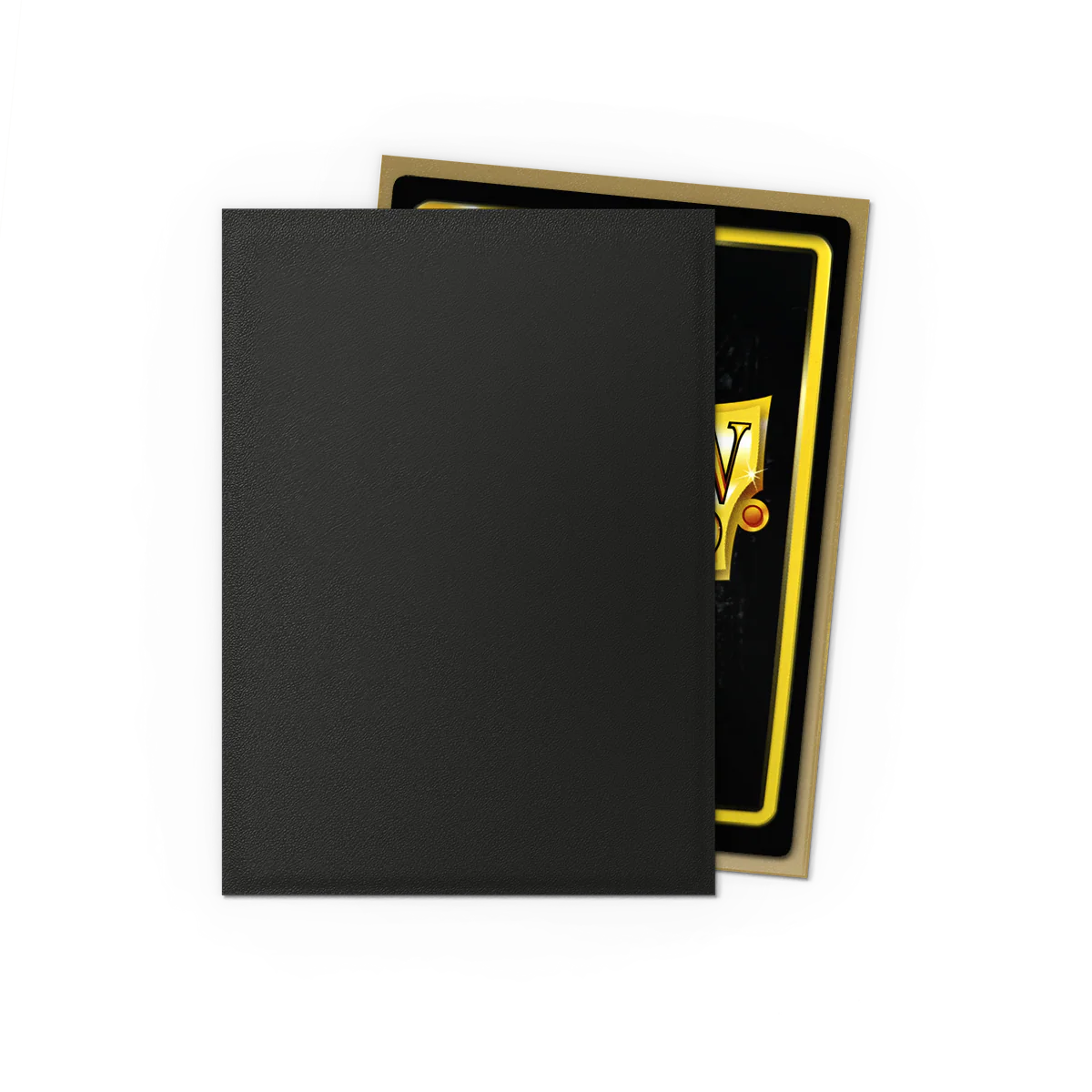 Dragon Shield - 100 Deck Protector Sleeves - Standard Size - Matte Dual - Black & Gold - AT-15069