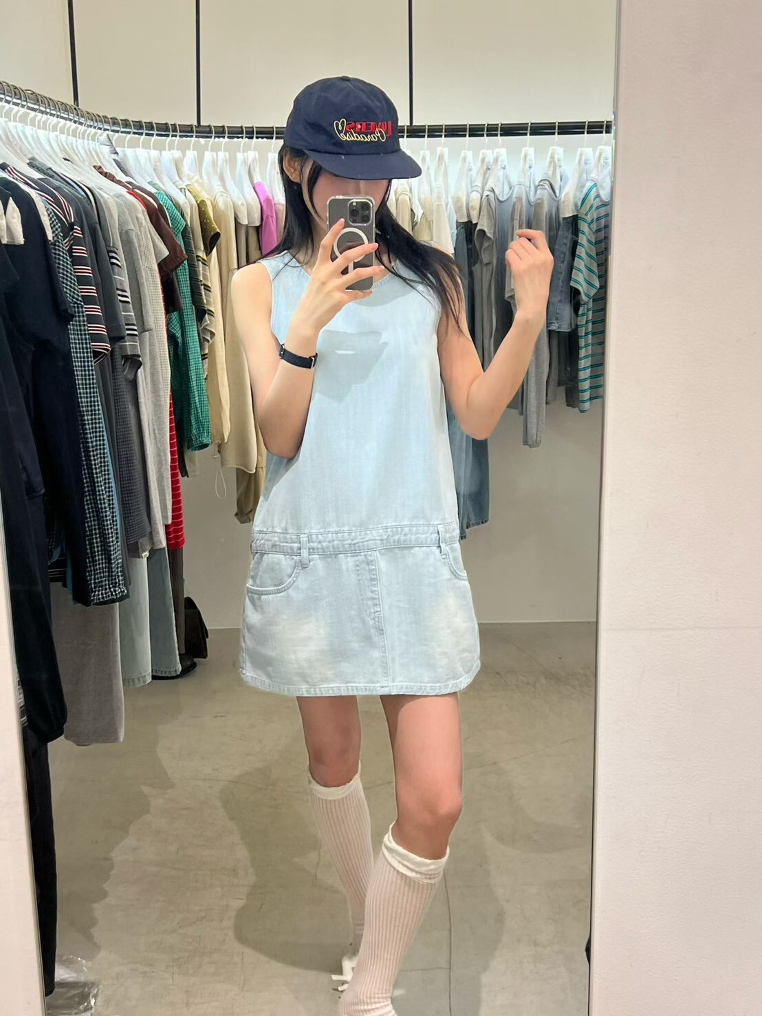 #AJ22初夏拼接淺牛仔OPS