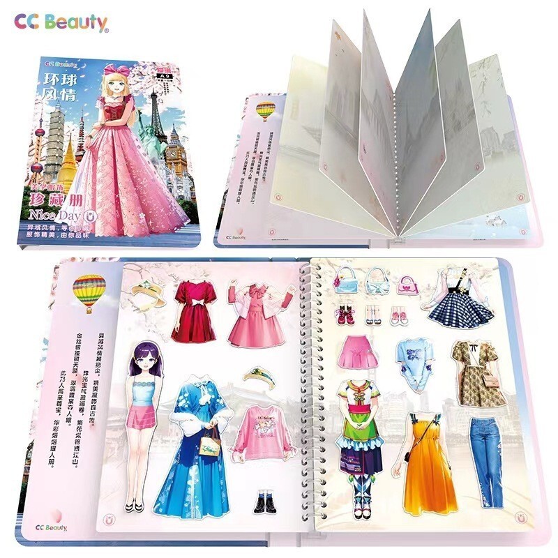 創意兒童磁力貼公主換裝麗人小孩紙玩具3-10嵗動手能力可愛冰箱貼