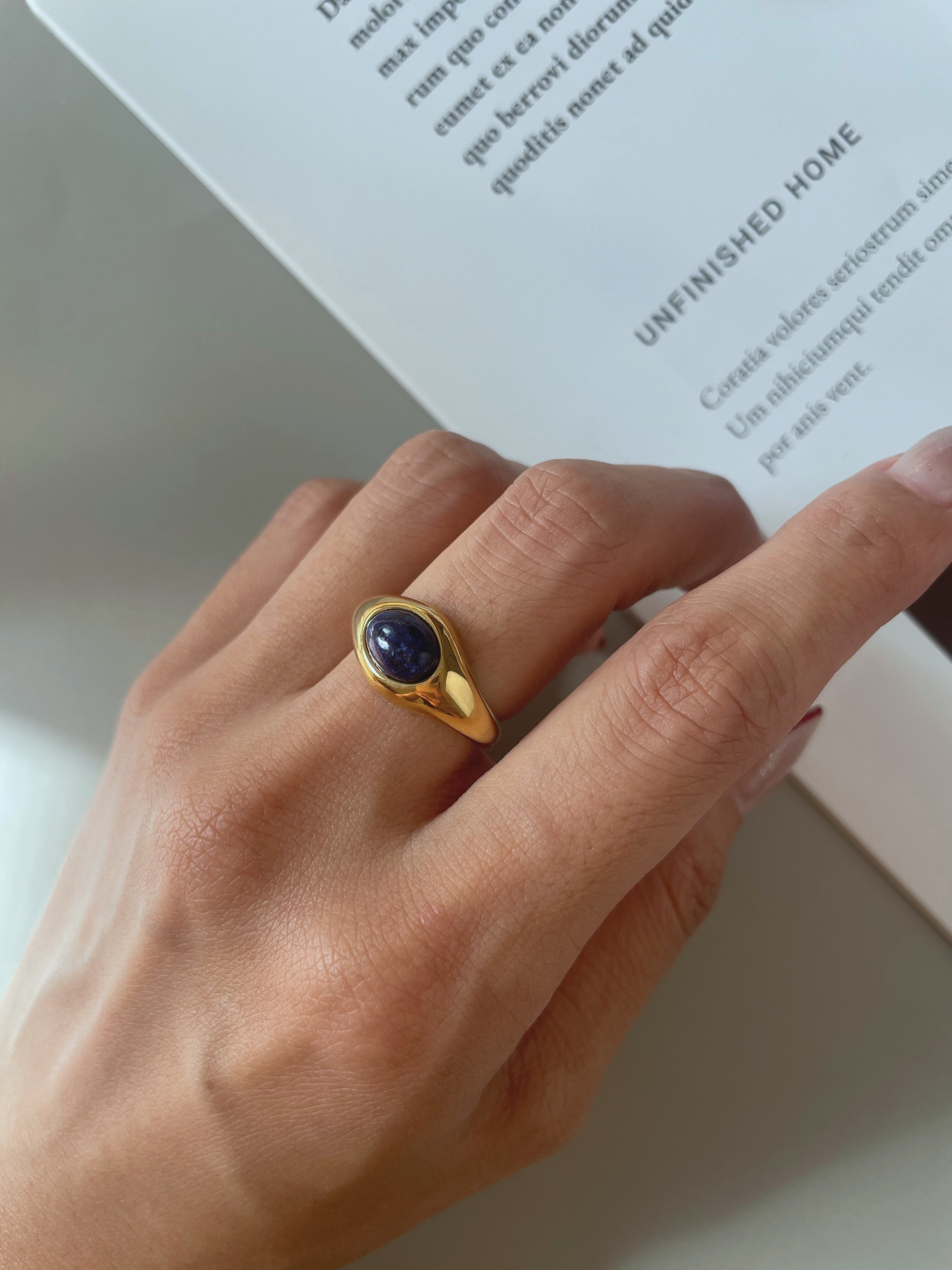 original blue stone ring
