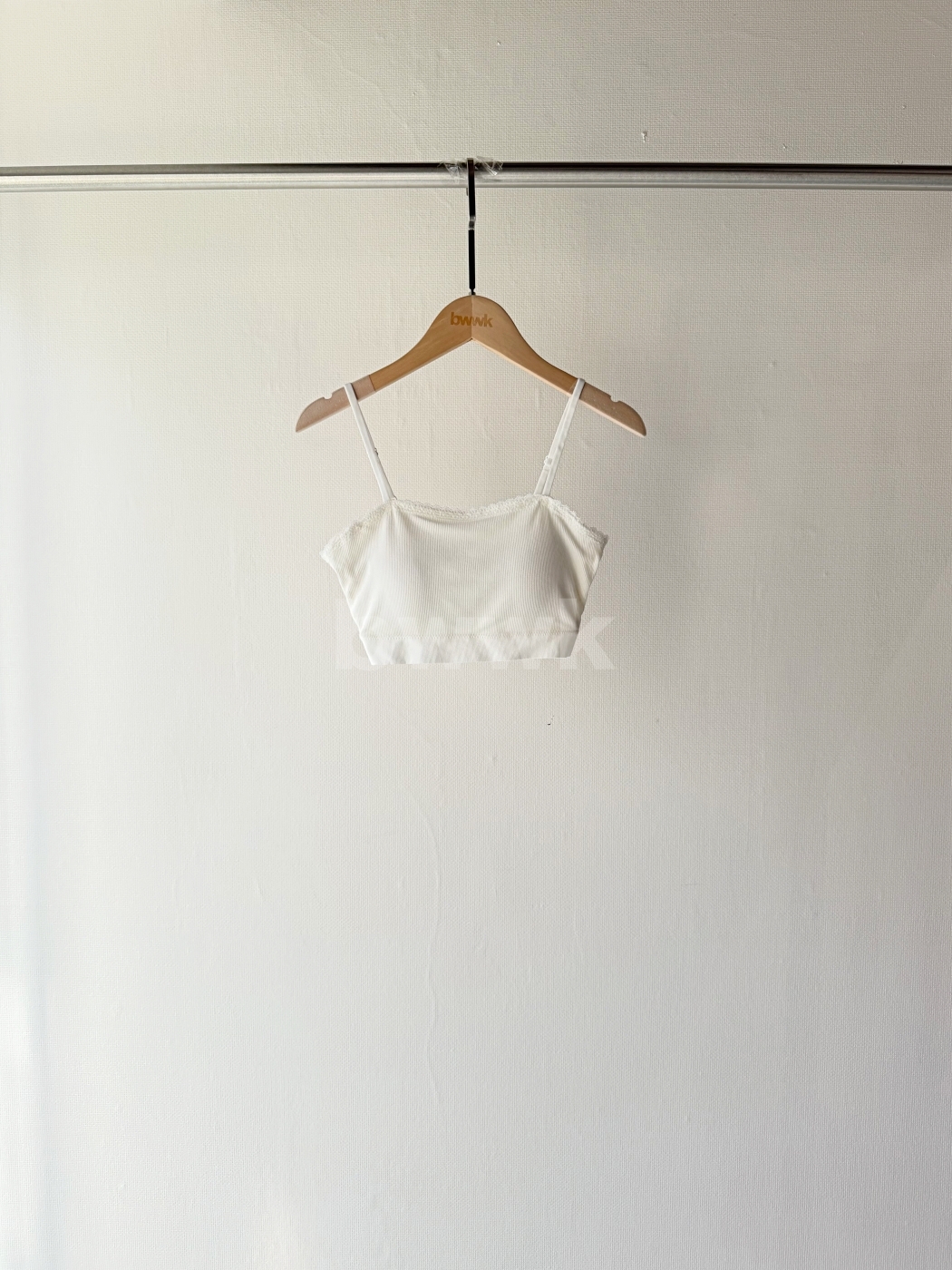 舒服像沒穿 蕾絲鑲邊BRA TOP-白